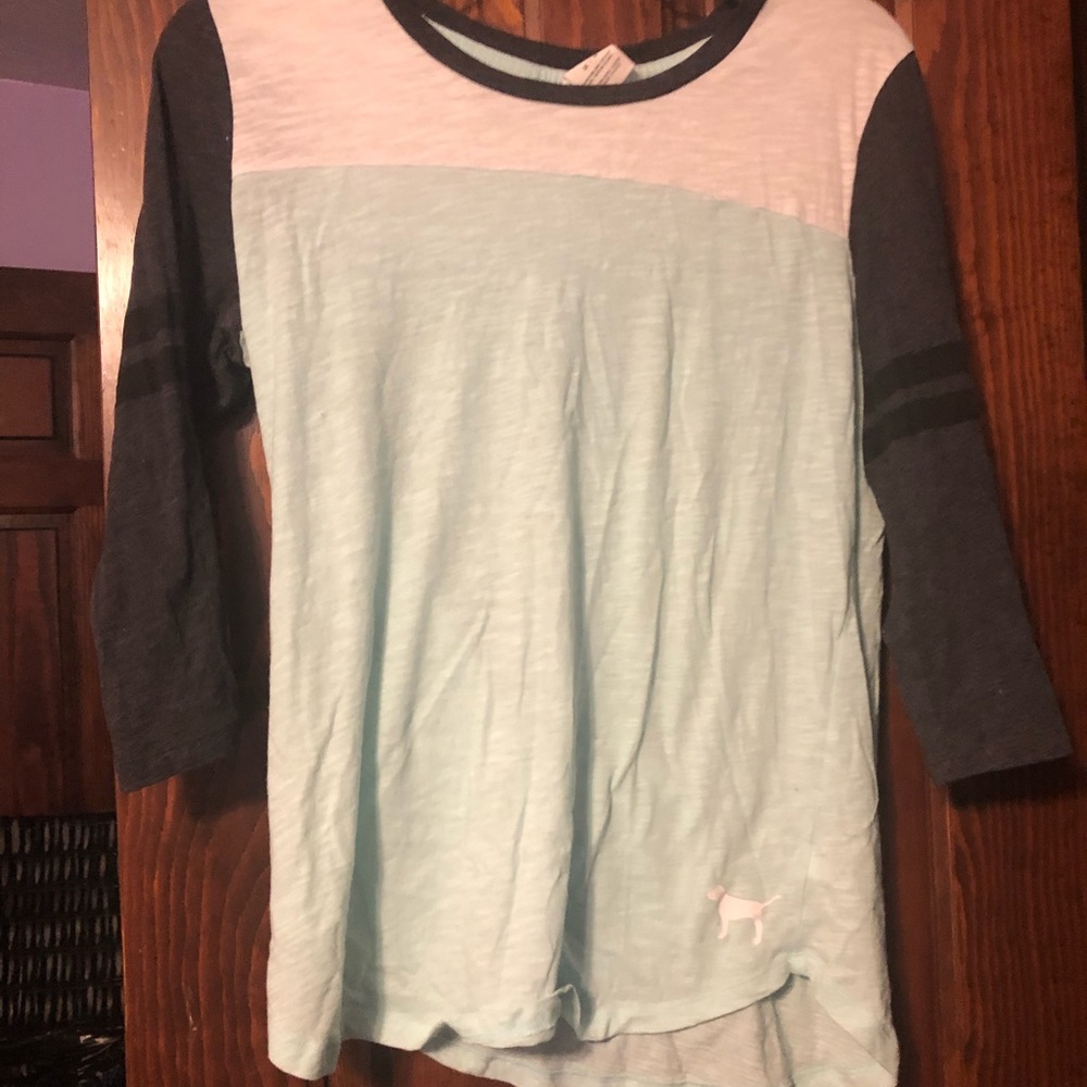 Vs Pink 3/4 Sleeve Shirt